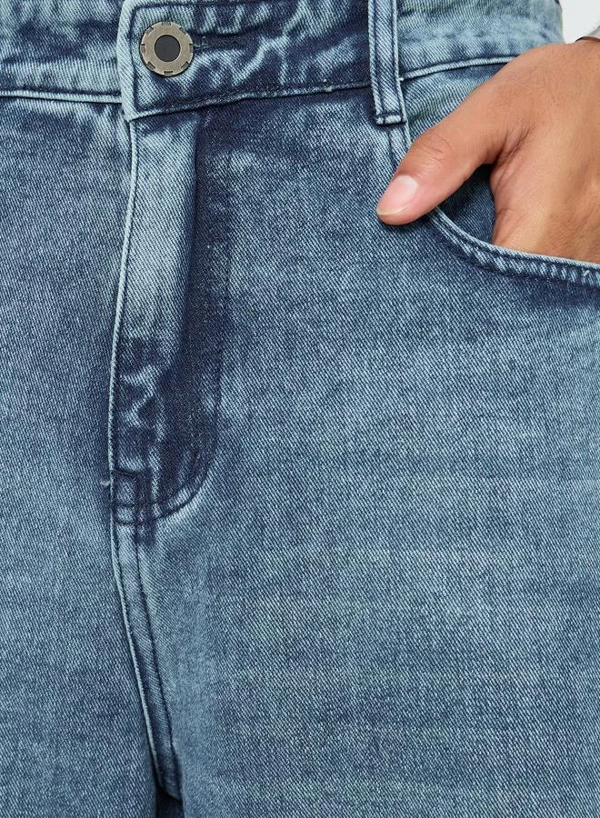 Styli Men Loose Fit Faded Jeans